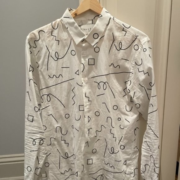 Sandro Scribble Print Shirt - Picture 1 of 2